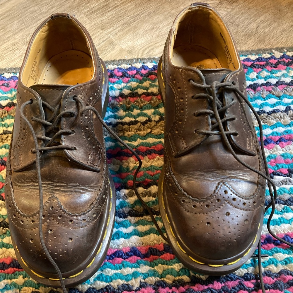 Dr. Martens Oxford shoes. Made in England.
